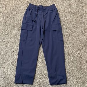 WILLIT WOMENS‎ YOGA CAPRIS PANTS HIGH WAIST LEGGINGS GYM WORKOUT NAVY BLUE XS